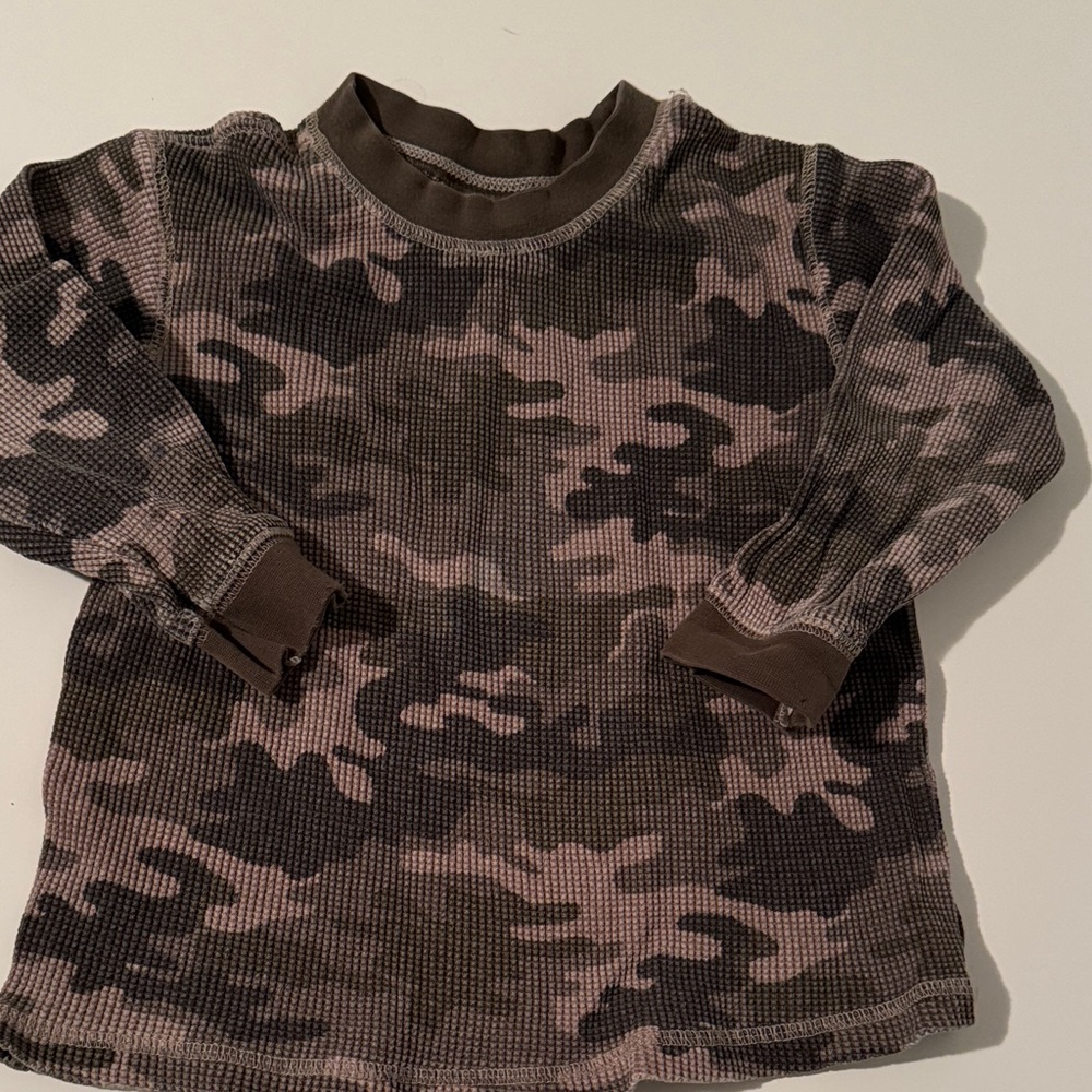 Miniwear Brown Camouflage Long Sleeve Tee
